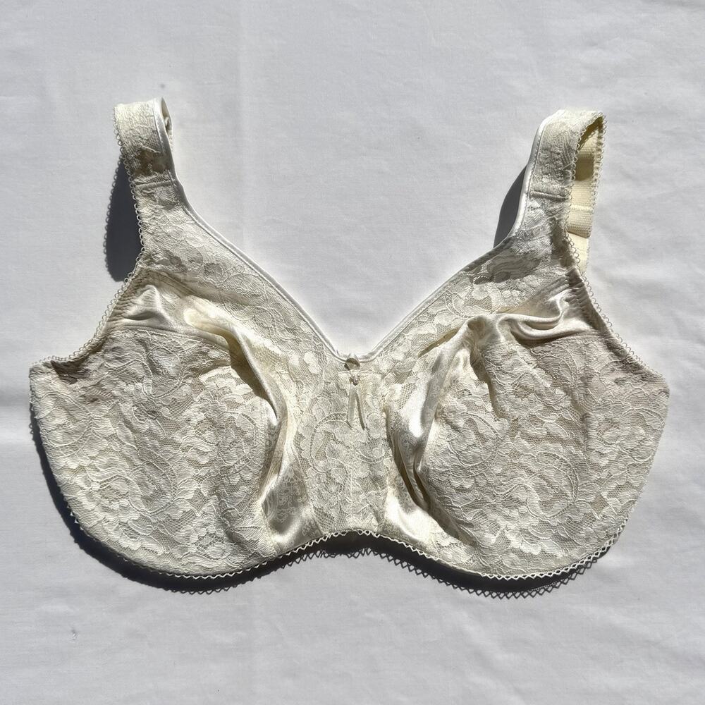 Wacoal Slimline Minimizer Underwire Bra 32DDD Cream Ivory Lace 85150